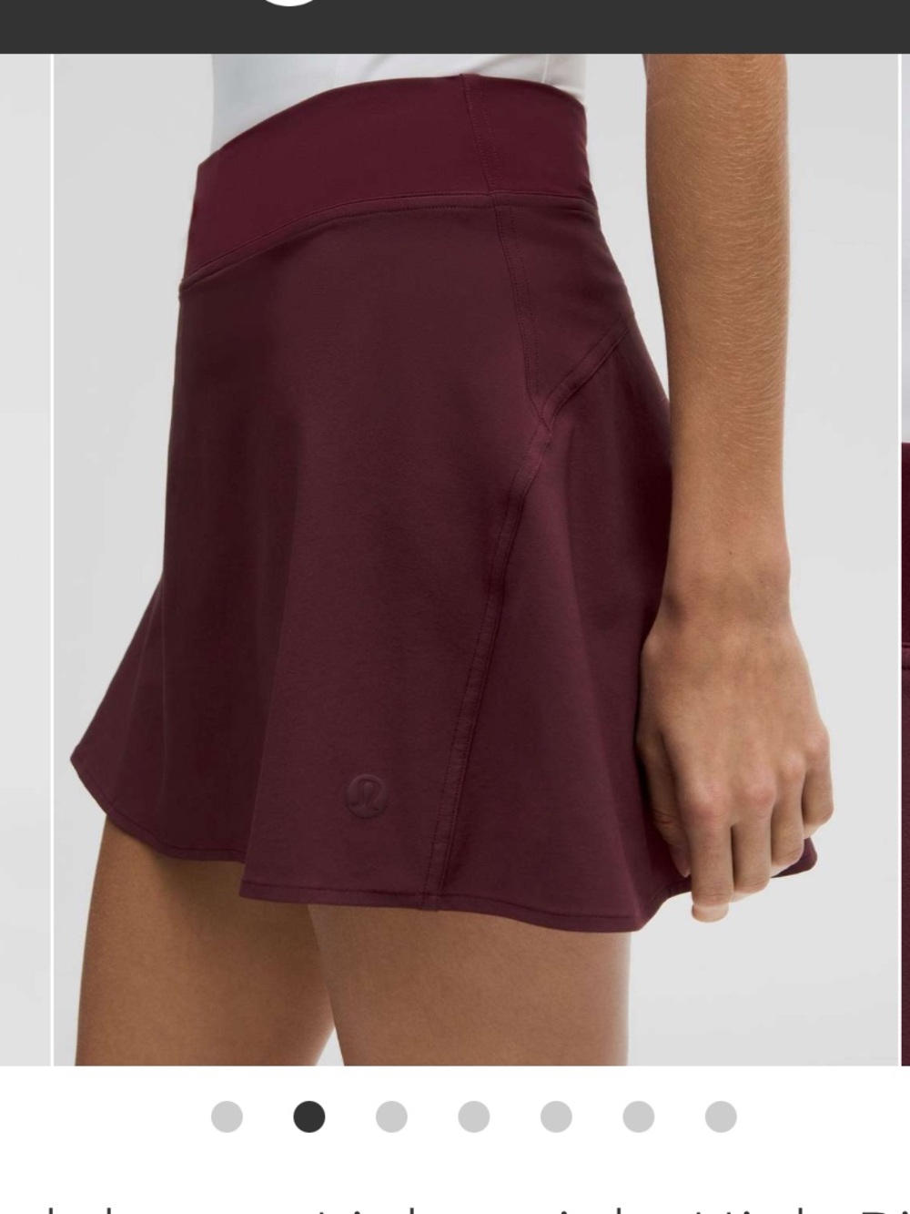 Lululemon sz 4 Lightweight high rise tennis skirt burgundy athleisure loungewear